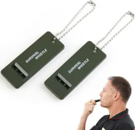 120 dB Emergency Whistles for Teachers, Self Defense Whistle for Women, Flat Safety Survival Whistle Keychain for Outdoor Kayak Hiking, Multi-Audio Loud Whistle for Coach Dog Outdoorsy Rescue Signal
