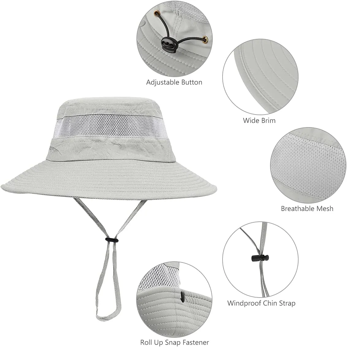 2 Pack Boonie Sun Hat for Men & Women with UV Protection UPF 50  for Fishing,Hiking,& Gardening