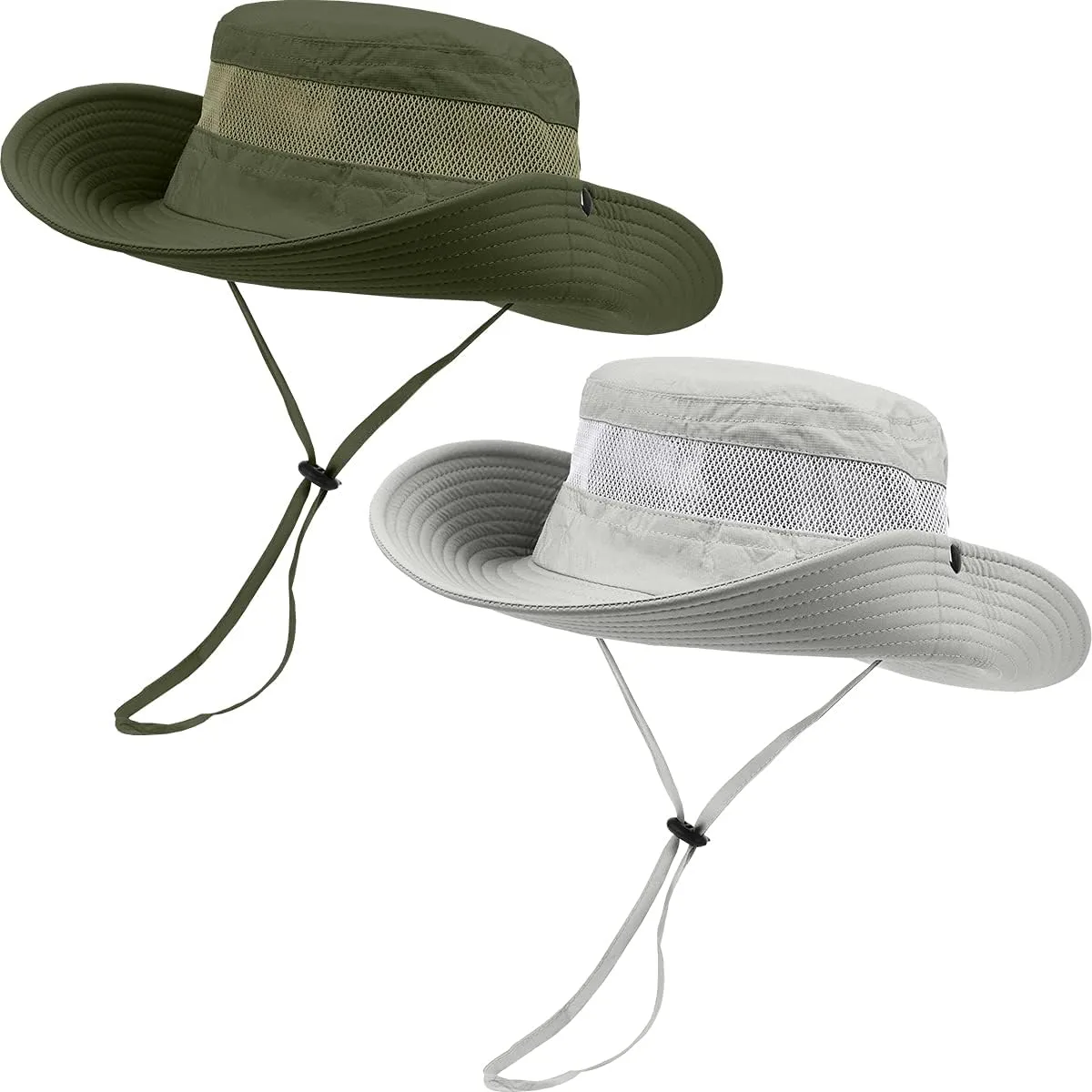 2 Pack Boonie Sun Hat for Men & Women with UV Protection UPF 50  for Fishing,Hiking,& Gardening
