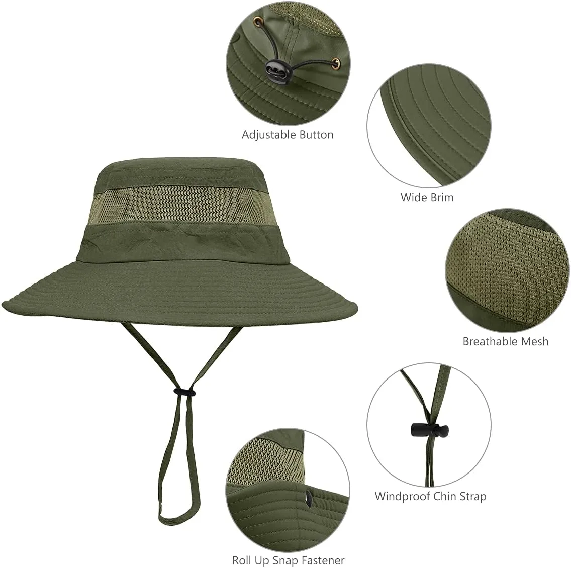 2 Pack Boonie Sun Hat for Men & Women with UV Protection UPF 50  for Fishing,Hiking,& Gardening