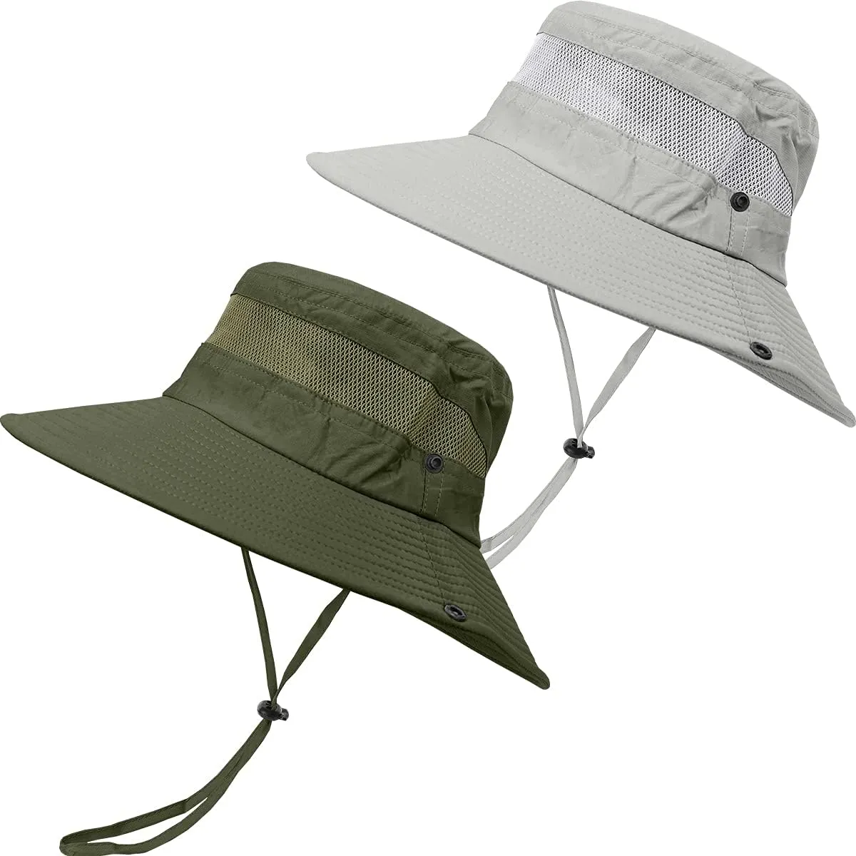 2 Pack Boonie Sun Hat for Men & Women with UV Protection UPF 50  for Fishing,Hiking,& Gardening