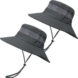 2 Pack Boonie Sun Hat for Men & Women with UV Protection UPF 50  for Fishing,Hiking,& Gardening