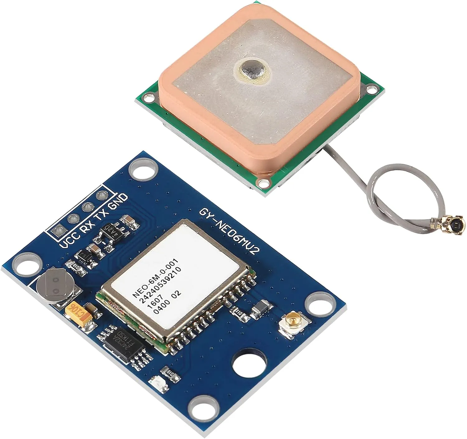 2Pcs GY-NEO6MV2 NEO-6M GPS Module with Flight Control for EEPROM MWC APM2.5 Large Antenna NEO6MV2