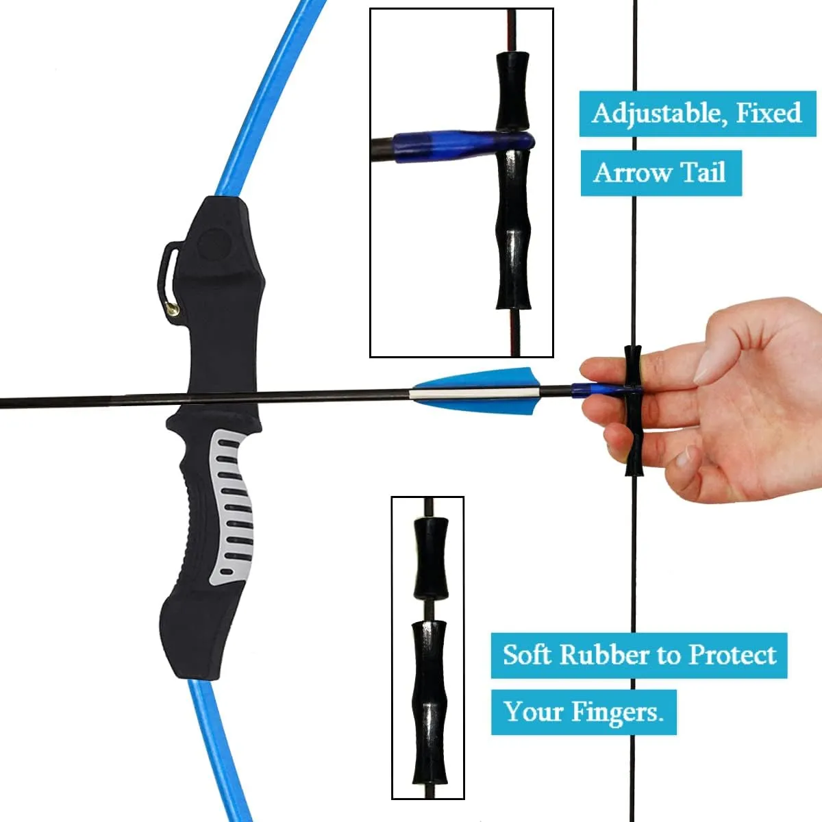 45" Youth Bow and Arrows Set for Kids 8-12 Teens Recurve Archery Beginner Gift Longbow Kit, Outdoor Hunting Play Gift Toys, 9 Arrows, 4 Target Face for Backyard Game Age 12-14 14-16