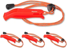 4PCS Emergency Whistle with Adjustable Lanyard for Boat Fishing Hiking Kayaking Camping Safety Survival Signal (Red)