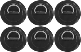 6 Pcs Marine D Pad Patch for Inflatable Boats, Canoes & Rafts with Stainless Steel Buckle - Easy Installation ()