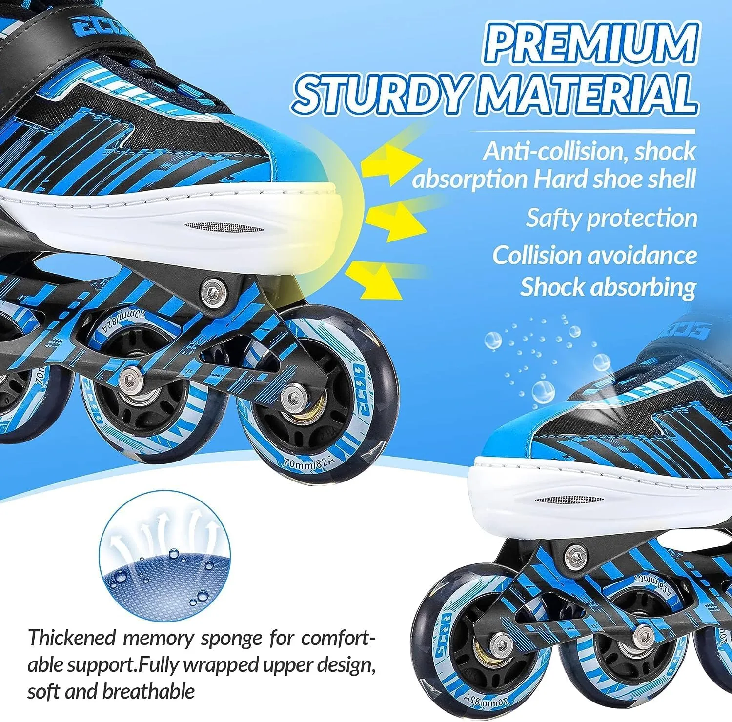 Adjustable Inline Skates Boys and Girls with Light up WheelsRoller Skates for Kids Ages 4-12, Teen Skates for Beginner Outdoor and Indoor