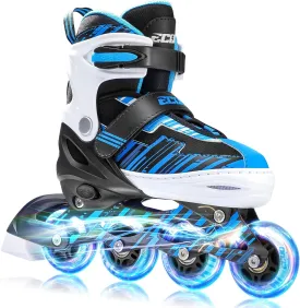Adjustable Inline Skates Boys and Girls with Light up WheelsRoller Skates for Kids Ages 4-12, Teen Skates for Beginner Outdoor and Indoor