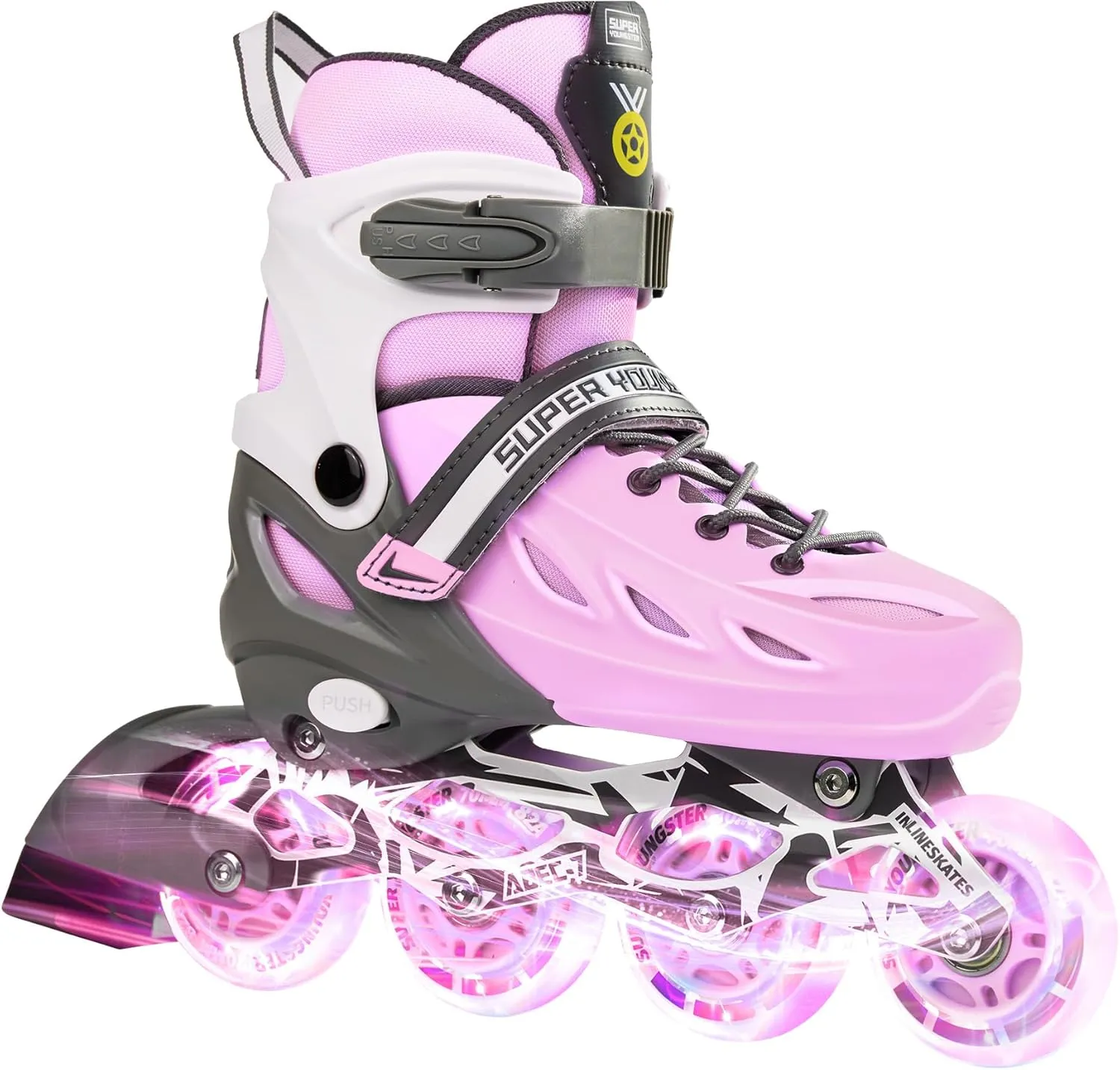 Adjustable Inline Skates for Boys Girls Ages 4-12 with Light Up Wheels, Roller Skates Blades for Youth Kids Indoor & Outdoor Beginners