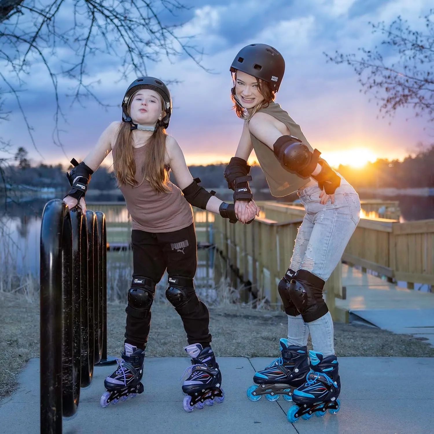 Adjustable Kids Inline Skates for Boys Girls with Full Light Up Wheels - Roller Skates for Kids Ages 6-12, Toddler Ages 3-5, Youth Women Beginners Outdoor Indoor