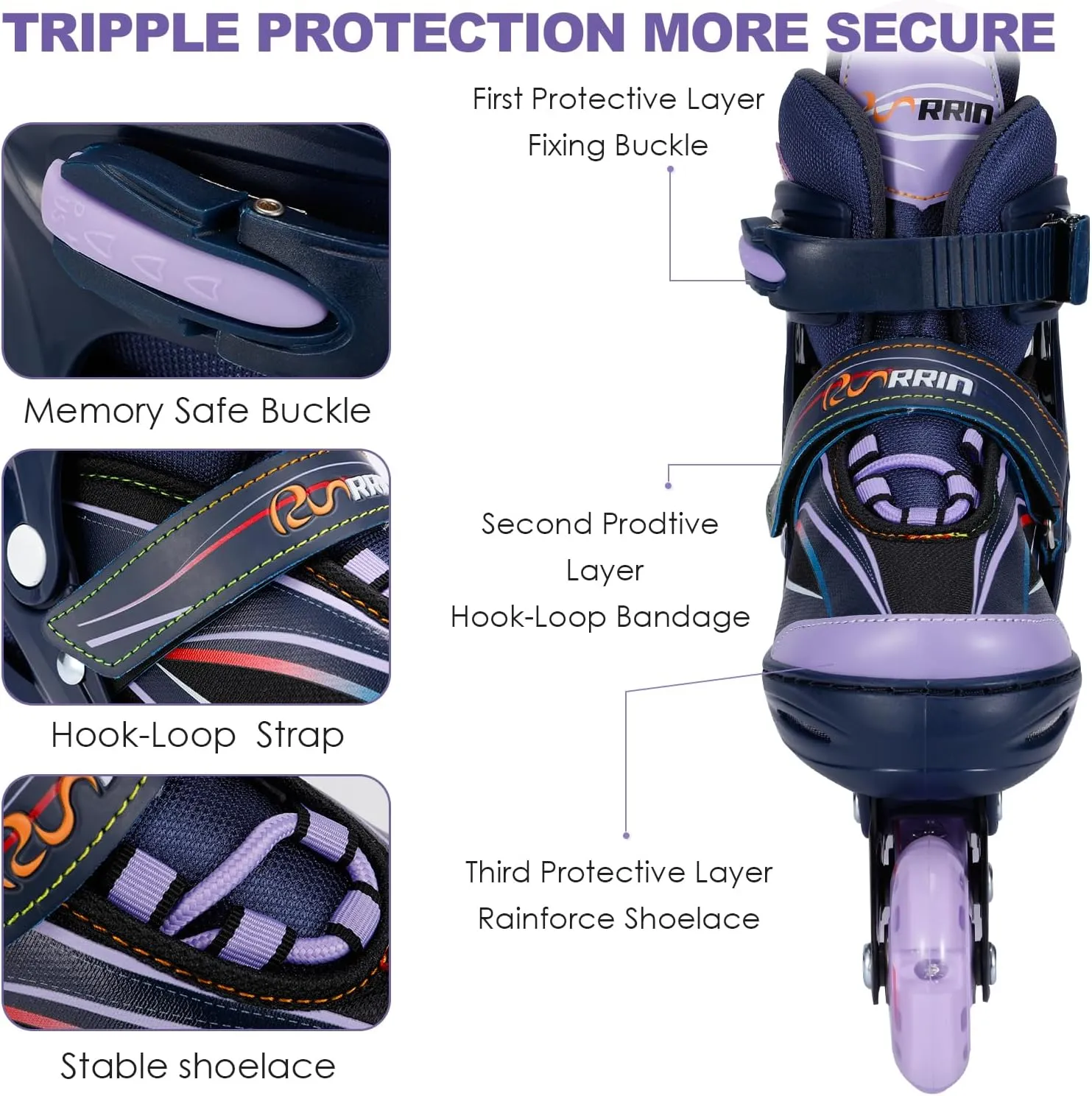 Adjustable Kids Inline Skates for Boys Girls with Full Light Up Wheels - Roller Skates for Kids Ages 6-12, Toddler Ages 3-5, Youth Women Beginners Outdoor Indoor