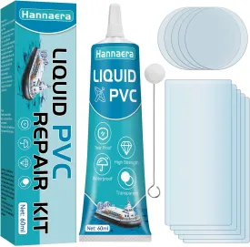 Air Mattress Patch Kit, Pool Liner Patch Kit Waterproof, Transparent Inflatable Patch Repair Kit, Vinyl Repair Kit for Inflatables, Swimming Pool,Hot Tub,Boat,Raft,Kayak (60 ml) (Liquid PVC)