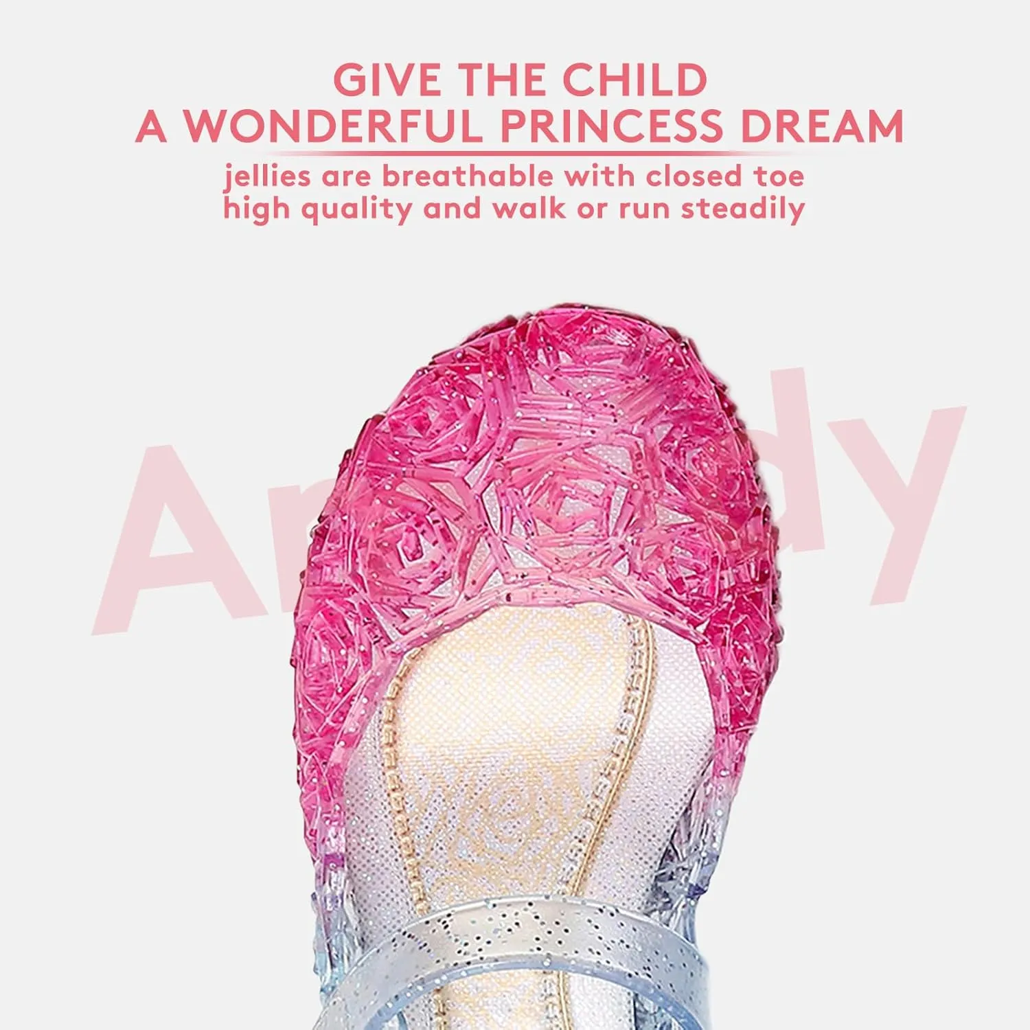Amtidy Flats Mary Jane Dance Party Cosplay Shoes, Snow Queen Princess Birthday Sandals for Little Girls, Toddler