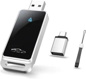 Android Auto Wireless Adapter, Convert Factory Wired to Wireless, Easy Plug and Play Setup, Zero Delay, Supports Voice Assistant, Compatible with Android 11 