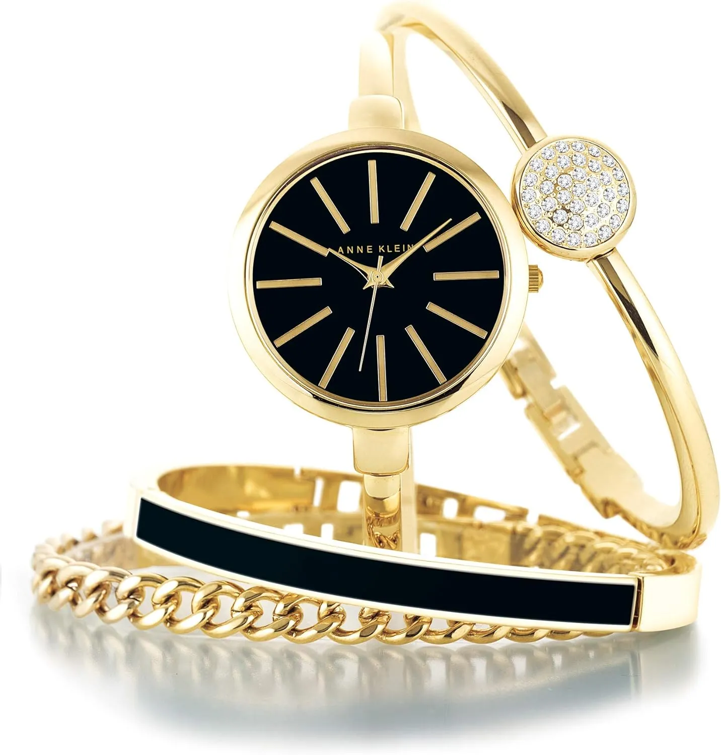 Anne Klein Women's Bangle Watch and Bracelet Set