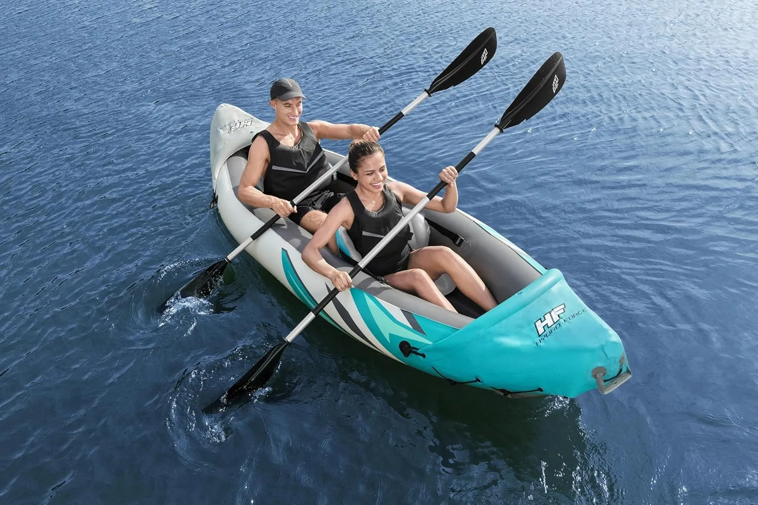 Bestway Hydro Force Inflatable Kayak Set | Includes Seat, Paddle, Hand Pump, Storage Carry Bag | Great for Adults, Kids and Families