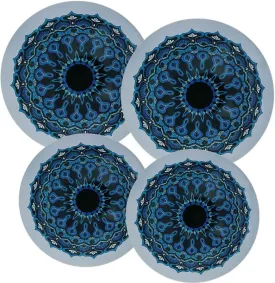 Burner Covers for Electric Stove (Blue Mandala, Round 8/10'')