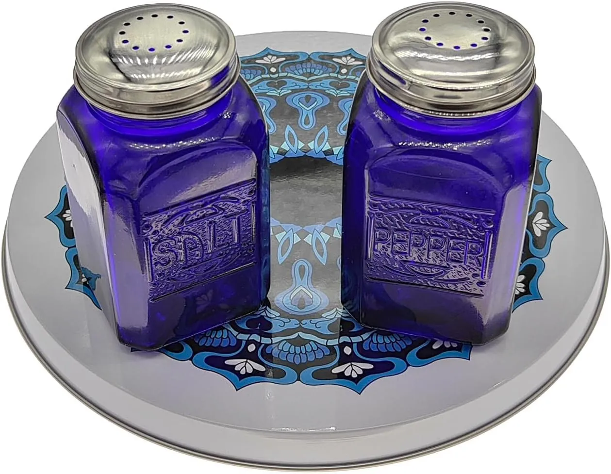 Burner Covers for Electric Stove (Blue Mandala, Round 8/10'')