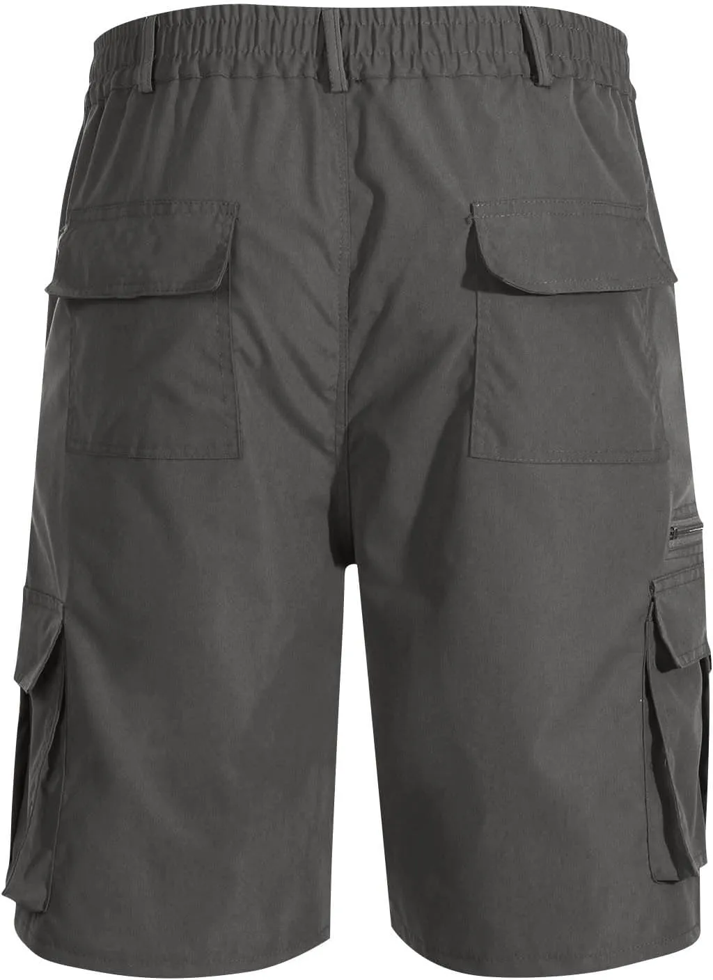 Cargo Shorts for Men Summer Work Hiking Pants Elastic Waist Knee Length Big and Tall Bermuda Shorts with Pockets
