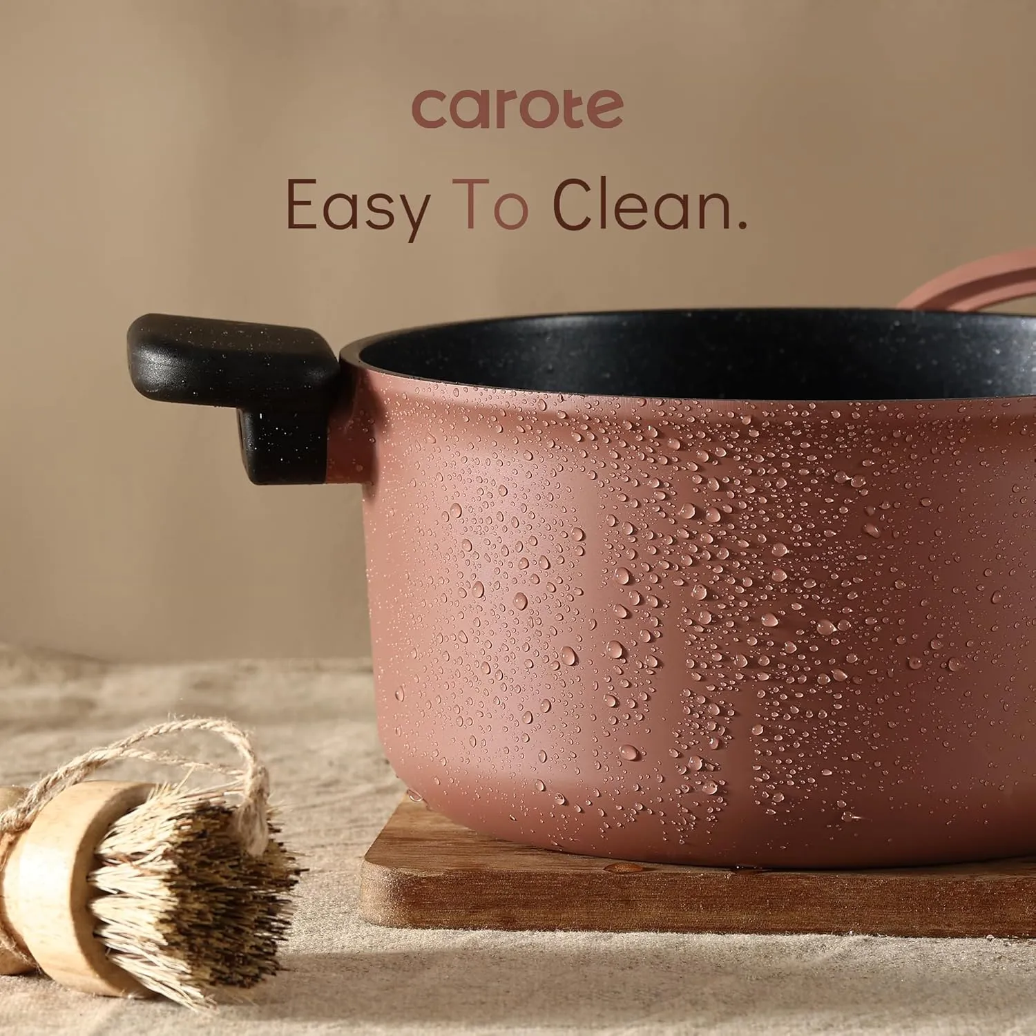 CAROTE Non Stick Pots and Pans Set, Cookware Sets Nonstick 16 Piece, Kitchen Cooking Set with Stay-Cool Handles,with Silicone Tools and Pot Protectors