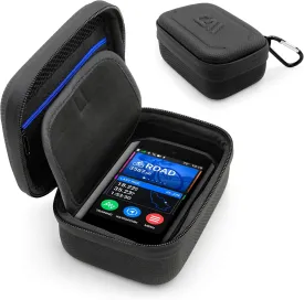 CASEMATIX Case Compatible with Garmin Edge 1050, eTrex Solar GPS Handheld Navigator, SE 2.2,10, 22x, 30x, Touch 35 and More - Case with Lanyard and Carabiner for GPS Units up to 4.75"