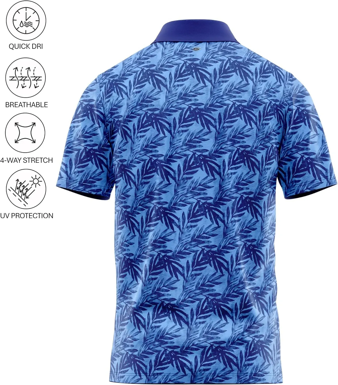 Classic Resort Wear Golf Polo ??Tropical Hawaiian Men Performance Short Sleeve Shirt Moisture Dry Fit Casual S Thru 5XL Funny