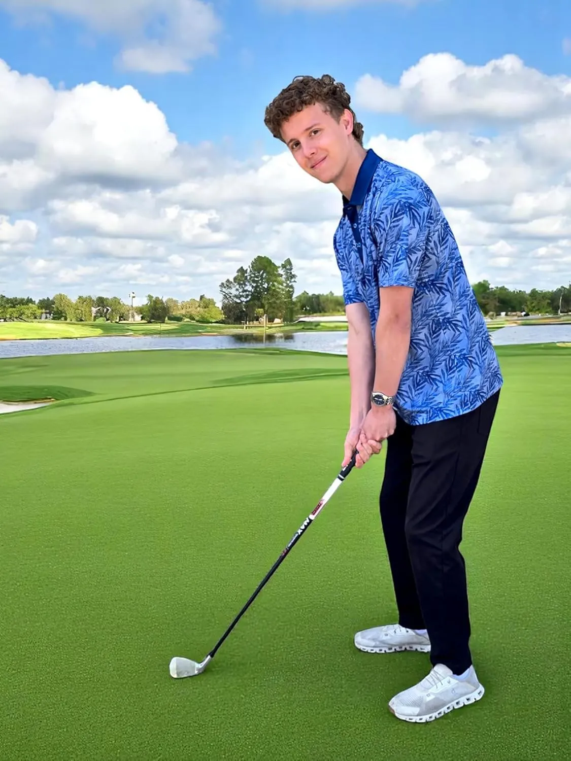 Classic Resort Wear Golf Polo ??Tropical Hawaiian Men Performance Short Sleeve Shirt Moisture Dry Fit Casual S Thru 5XL Funny