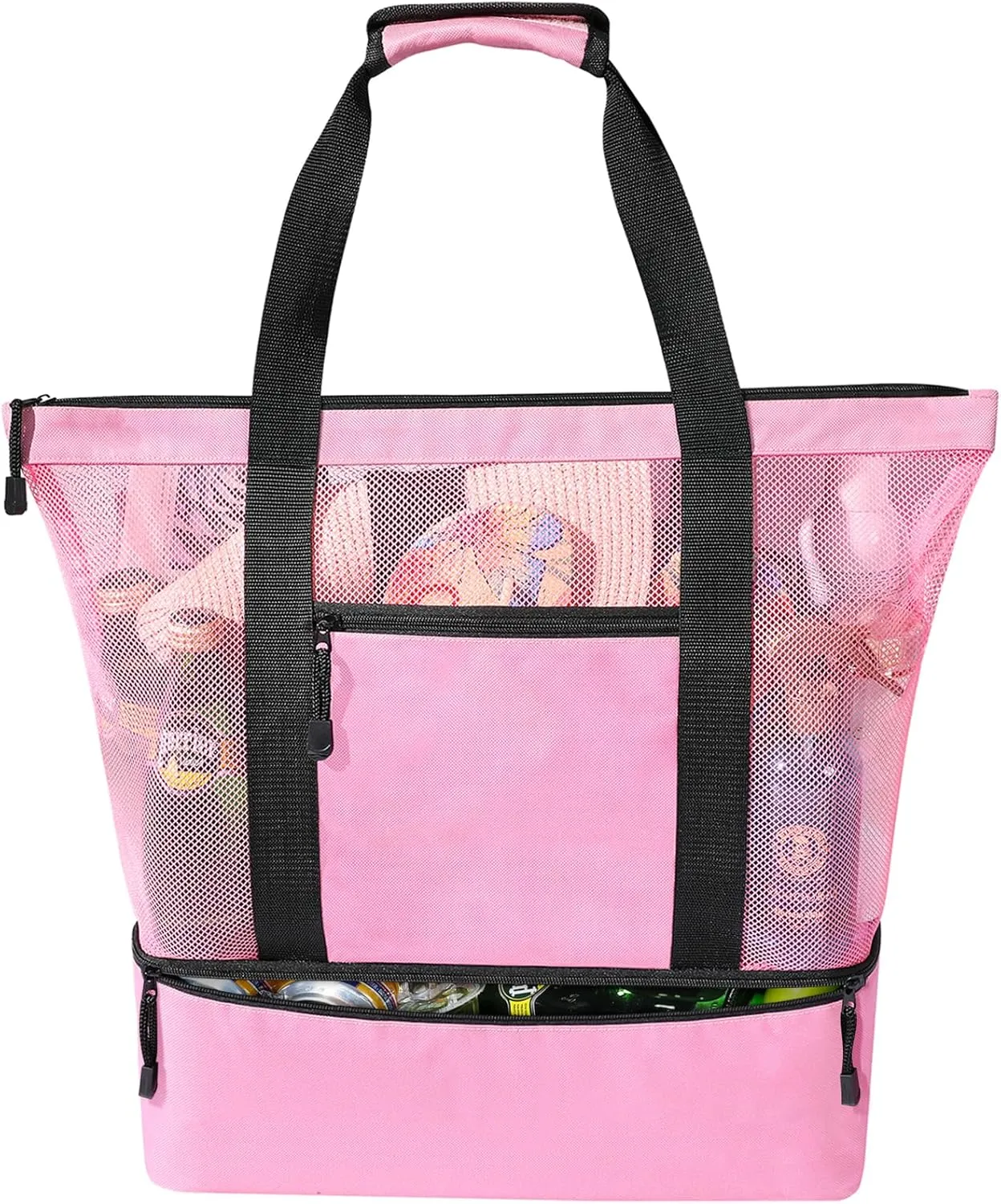 Clothclose Mesh Beach Bag with Cooler, Large Beach Tote Bag for Women, Waterproof Sandproof for Travel Daily Swim Pool