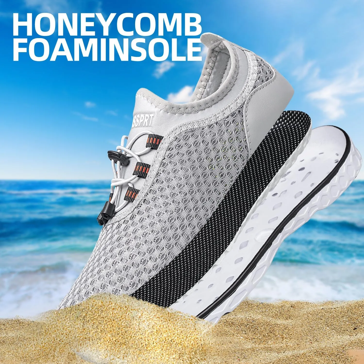 DOUSSPRT Men's Water Shoes Quick Drying Sports Aqua Shoes