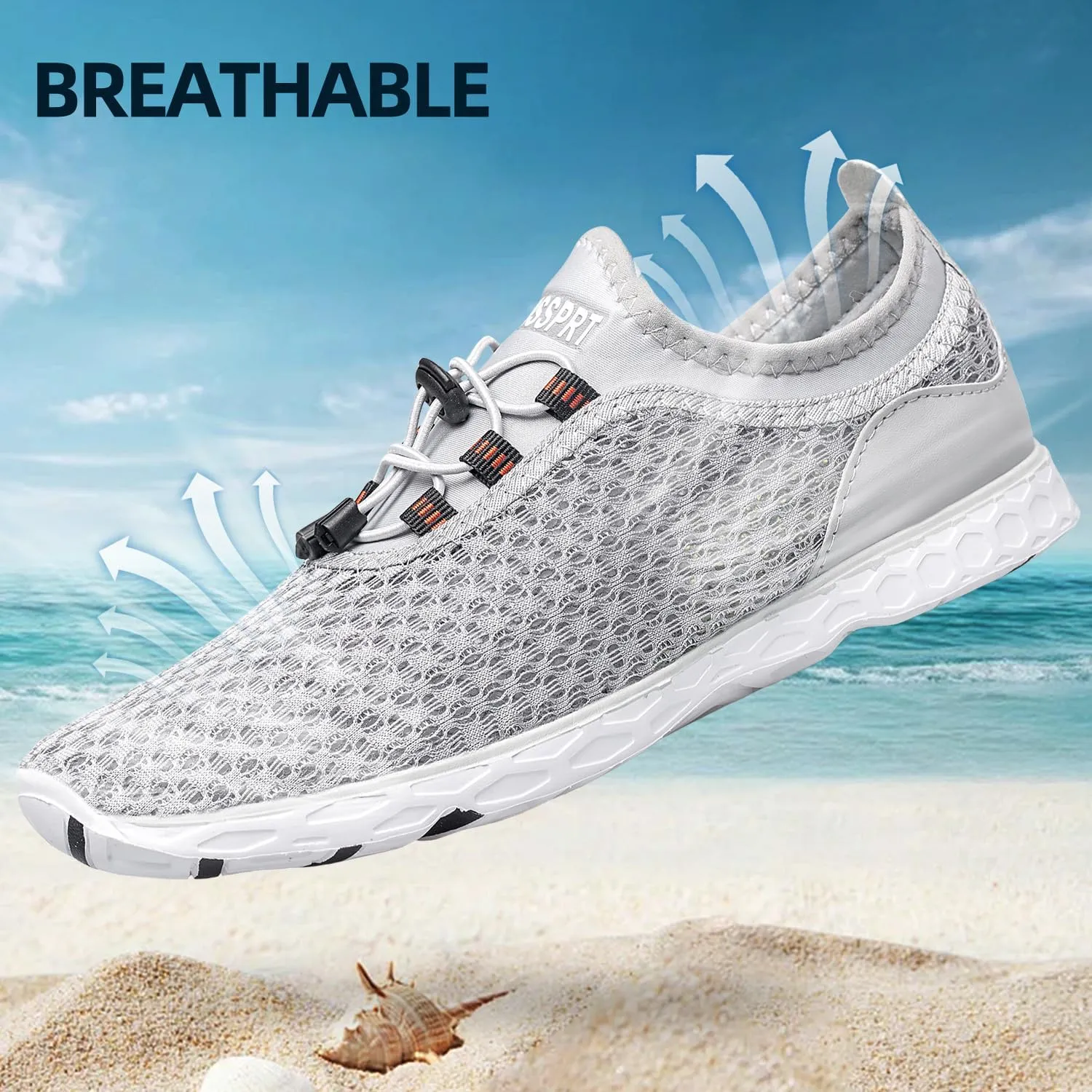 DOUSSPRT Men's Water Shoes Quick Drying Sports Aqua Shoes