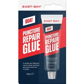 East-Bay Boat Puncture Repair Kit | Heavy Duty Puncture Repair Glue for Boat, Kayak, Canoe, & Paddle Board | Liquid Rubber Repair Patch for Inflatable Watercraft | PVC Glue | Quick & Easy Repair