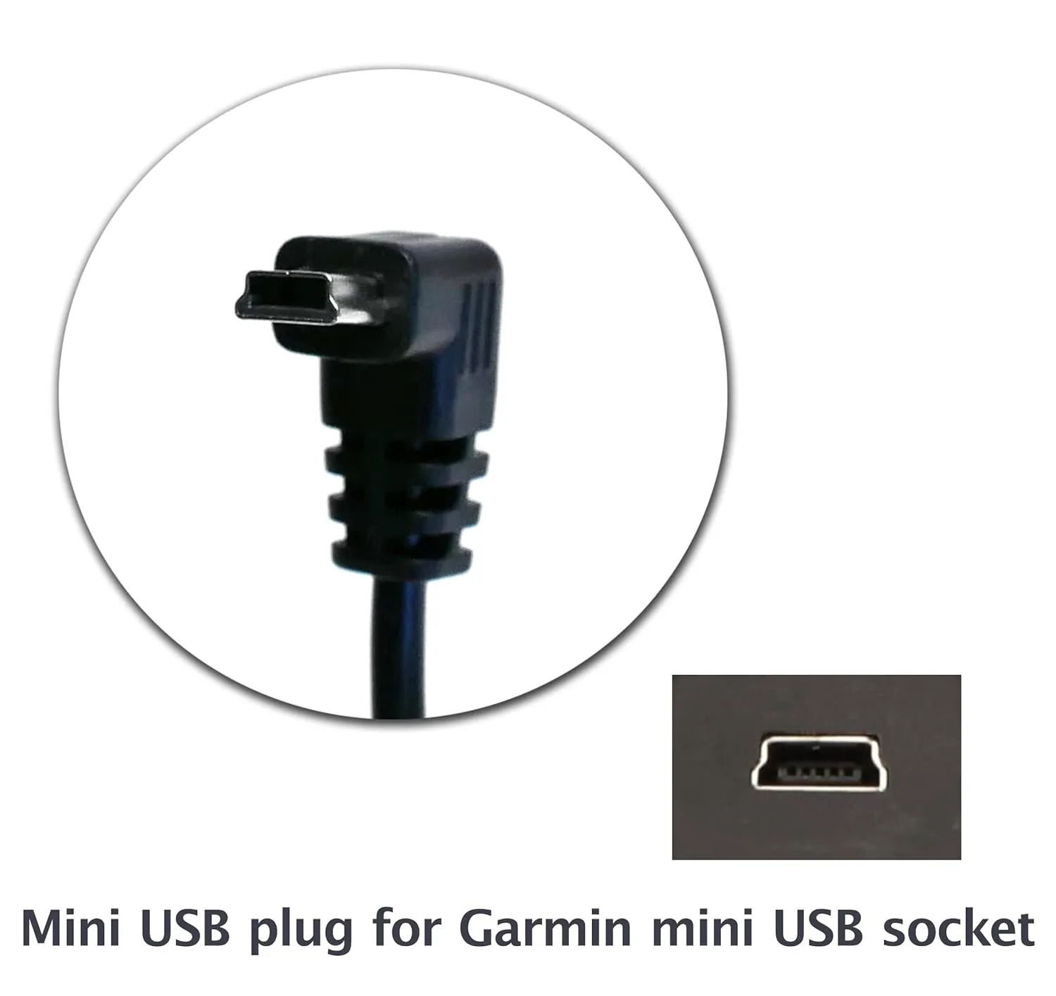 EDO Tech 6 Ft USB-C to Mini USB Car Charger Power Cord for Garmin Nuvi Drive DriveSmart DriveAssist DriveTrack RV Auto Handheld Navigation GPS