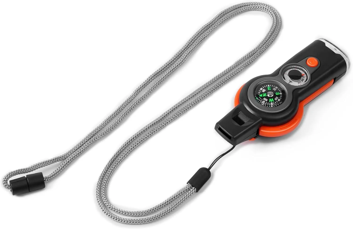 Emergency Survival Function Whistle, Outdoor Multifunctional Tool Safety Whistle with Lanyard, Ideal for Kayaking, Boating, Hiking, Camping, Climbing, Hunting, Fishing