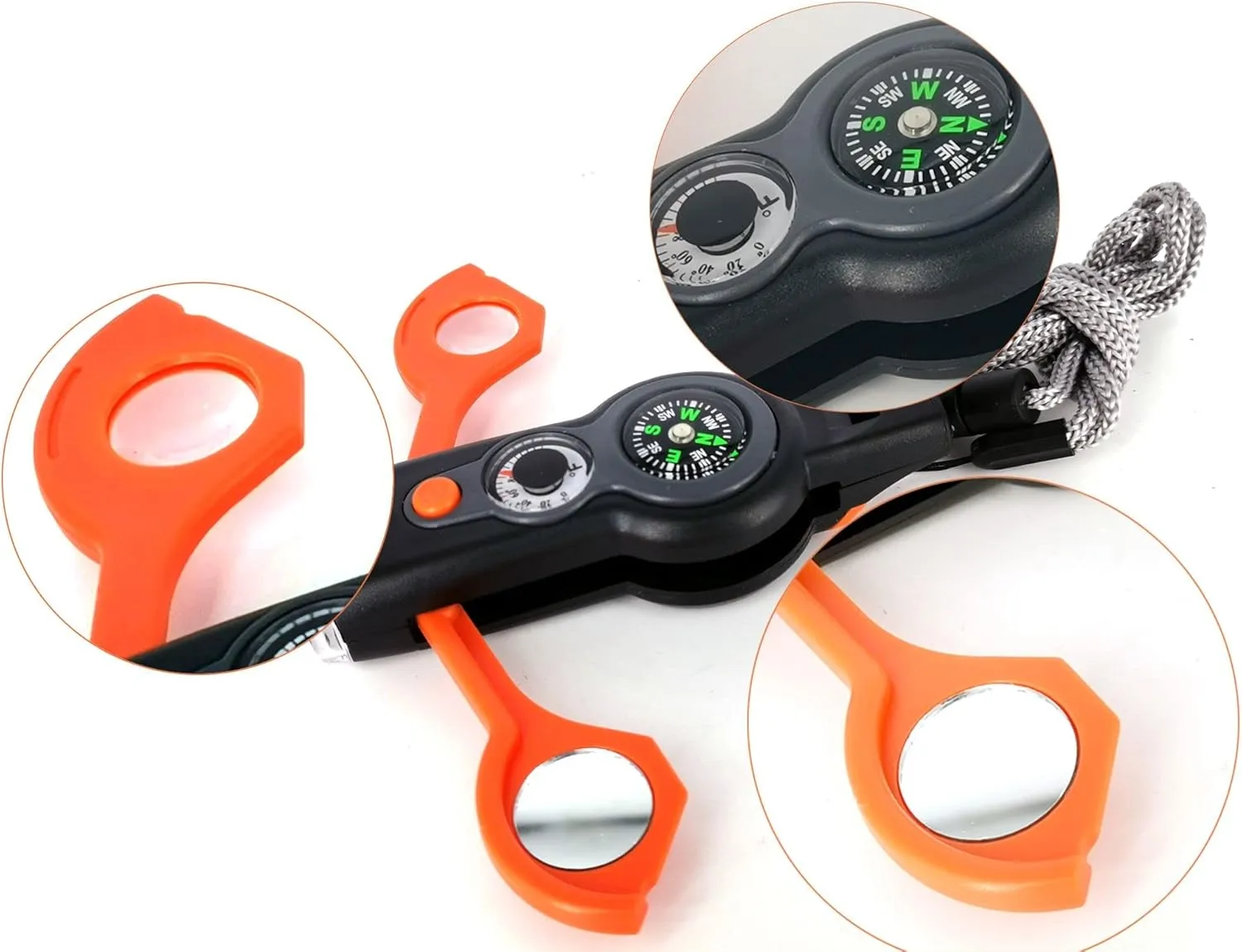 Emergency Whistle with Lanyard Safety Whistle Camping Hike Rescue Signal Survival Whistle
