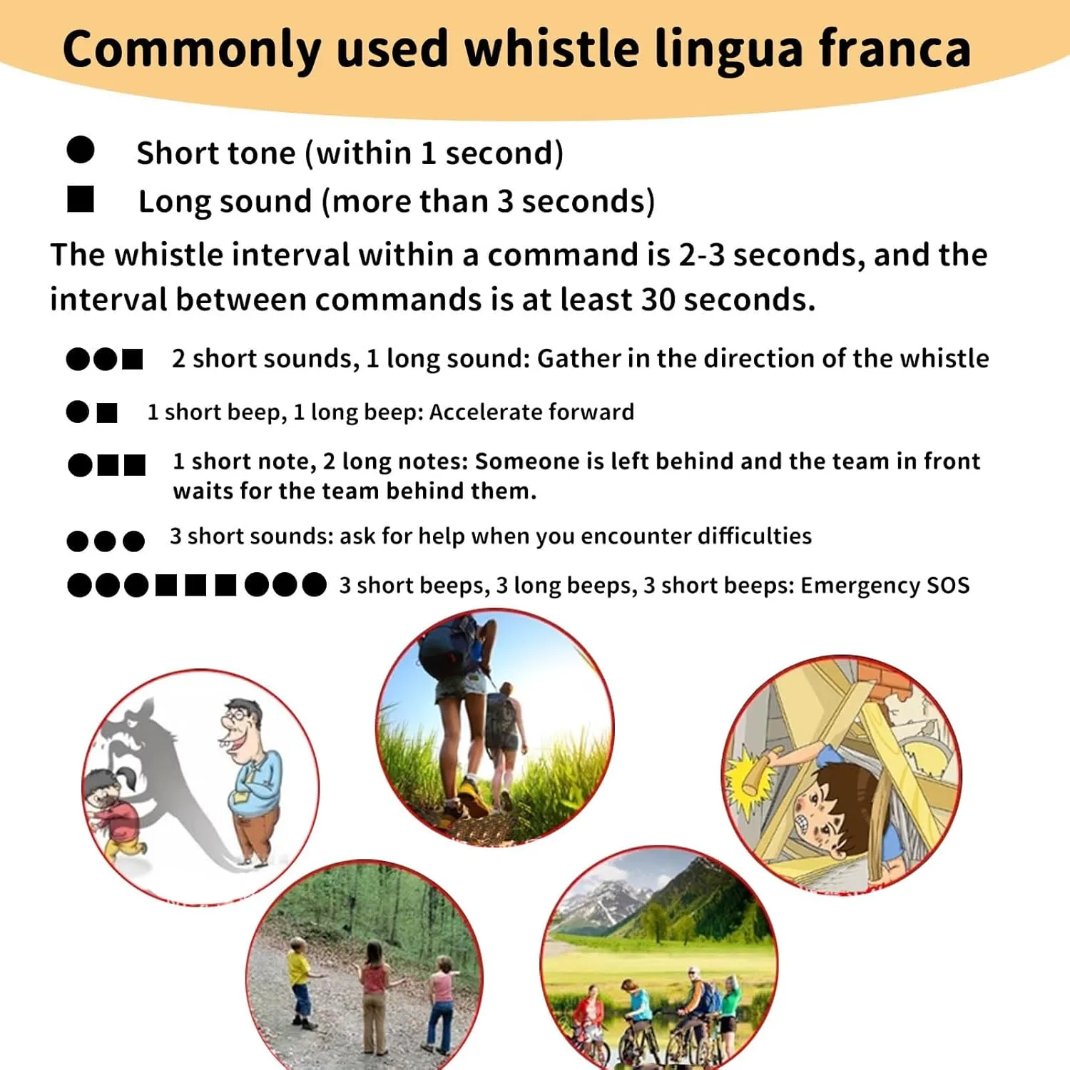 Emergency Whistles,Premium Safety Survival Whistle with Lanyard Keychain,High Pitch Double Tubes Coyote Whistle for Outdoor Hiking Camping Hunting Boating Rescue Signal Whistle Lifeguard