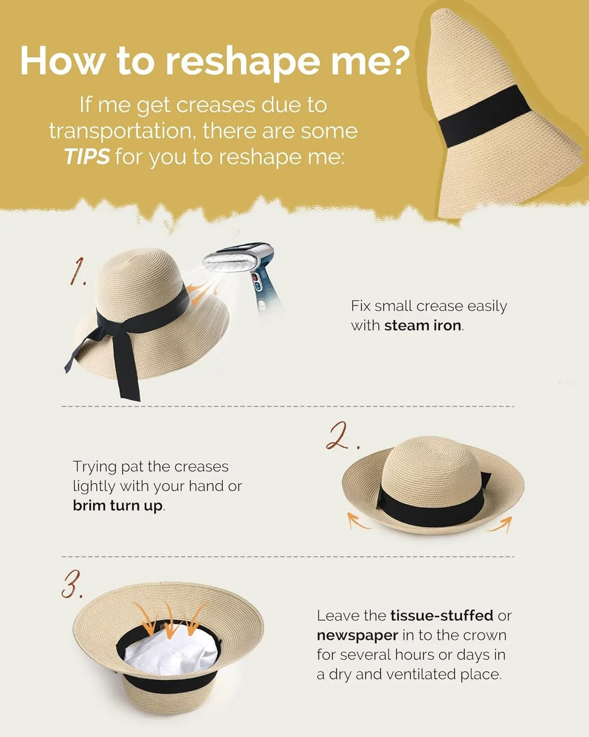 FURTALK Womens Beach Sun Straw Hat UV UPF 80  Travel Foldable Brim Summer UV Hat