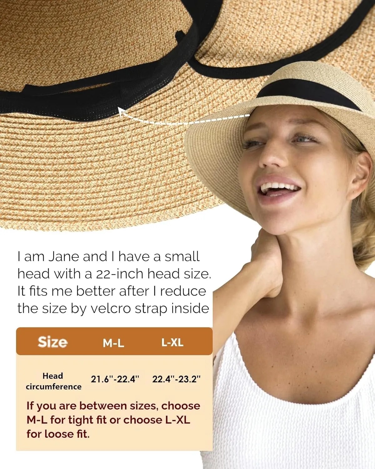 FURTALK Womens Beach Sun Straw Hat UV UPF 80  Travel Foldable Brim Summer UV Hat