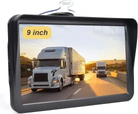 GPS Navigator for Car Truck RV, 9 inch Touch Screen Latest 2025 Map, Real Voice Spoken Turn-by-Turn Direction Reminding Navigation System for Cars, Vehicle GPS with Speed and Red Light Warning(Black)