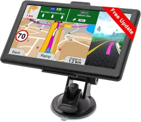 GPS Navigator for Car with 2025 US/CA/MX Offline Maps Free Update, 7 Inch Car GPS Navigation System for Vehicles RV Semi Truck Commercial Drivers with Voice Guidance Speedcam Alert, POI/ZIP Search, FM