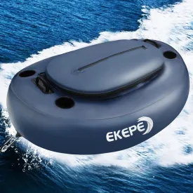 Inflatable Kayak Floating Cooler, 40 QT - River Cooler Float with Tow Rope for Kayaking & Boating, Heavy Duty PVC Dry Storage Vessel Built in Four Cup Holder for Outdoor Enthusiasts