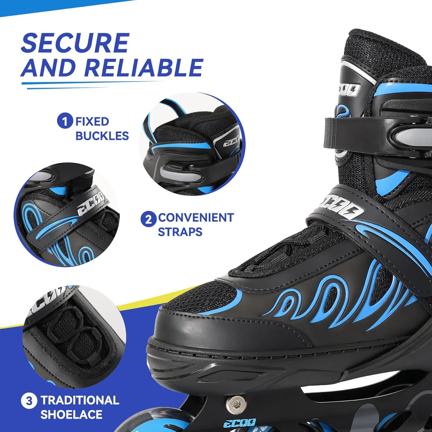 Inline Skates for Girls and Boys Ages 5-8 8-12 Light up Wheels, Adjustable Size Roller Skates Blades Kids Adult Women Outdoor