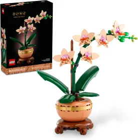 LEGO Botanicals Mini Orchid Building Set - Artificial, Fake Orchid for Home Decor, Adults Ages 18  - Easter Basket Gift - Indoor Plant Decorations for Table, Desk, Office - 10343