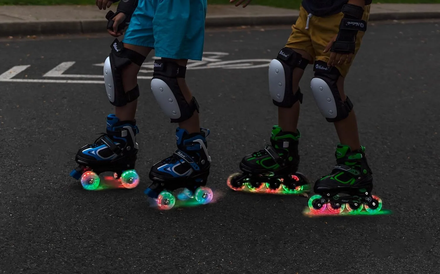 MammyGol Adjustable Inline Skates for Kids Boys Girls Youth with Light up Wheels
