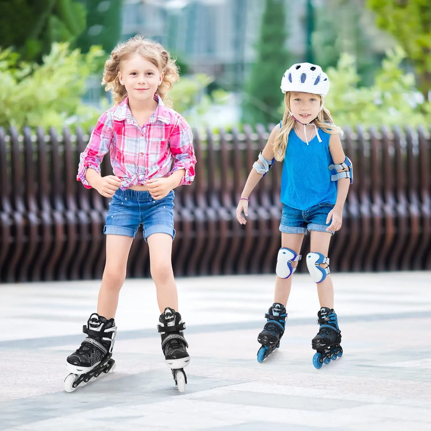 MammyGol Adjustable Inline Skates for Kids,Roller Skates with Featuring All Illuminating Wheels - Beginner Skates for Girls and Boys,Youth Teens