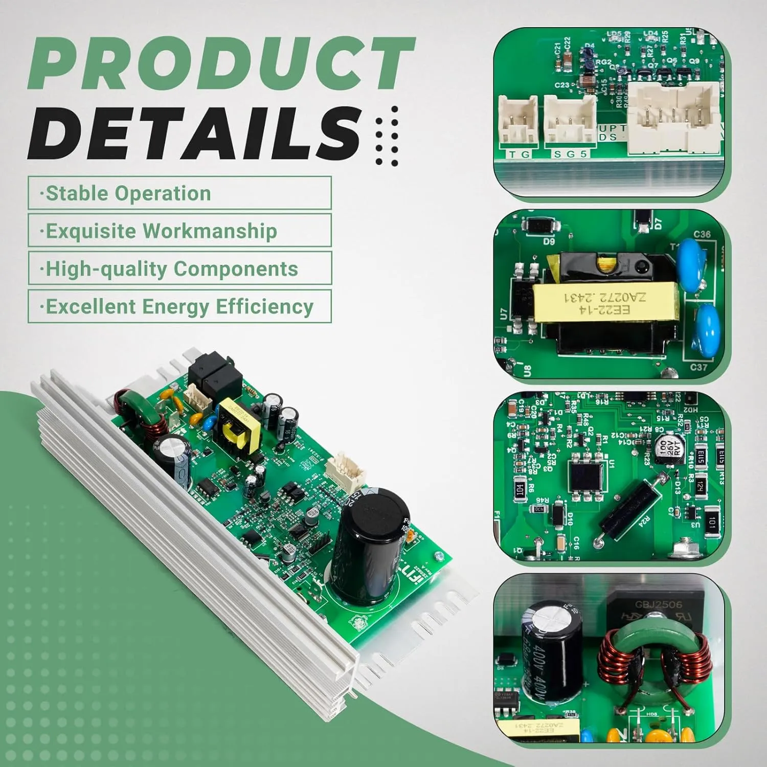 MC1618DLS 406075 Treadmill Control Board Motherboard, Compatible with Icon|GldsGym|Proform|Nordic-Track Treadmill #Replace White Sockets ZE0822 Treadmill Motor Controller Circuit Board