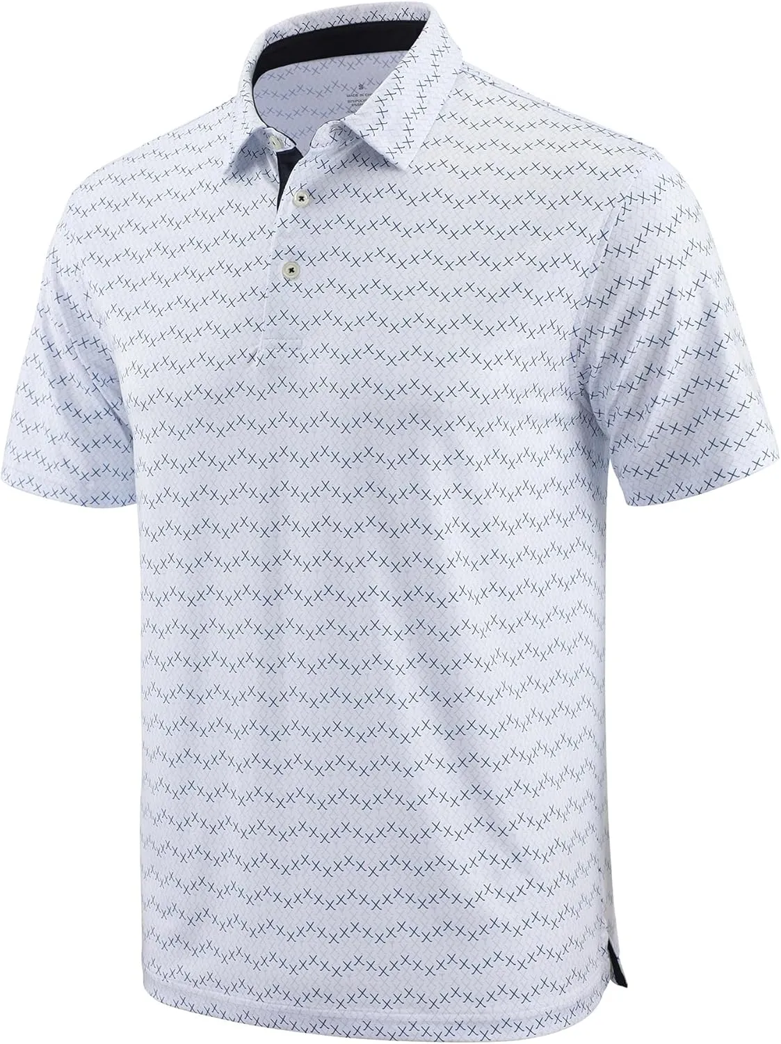 Men's Golf Polo Shirts Dry Fit Comfort Stretch Casual Shirt Short Sleeve Perfomance Moisture Wicking Funny Print