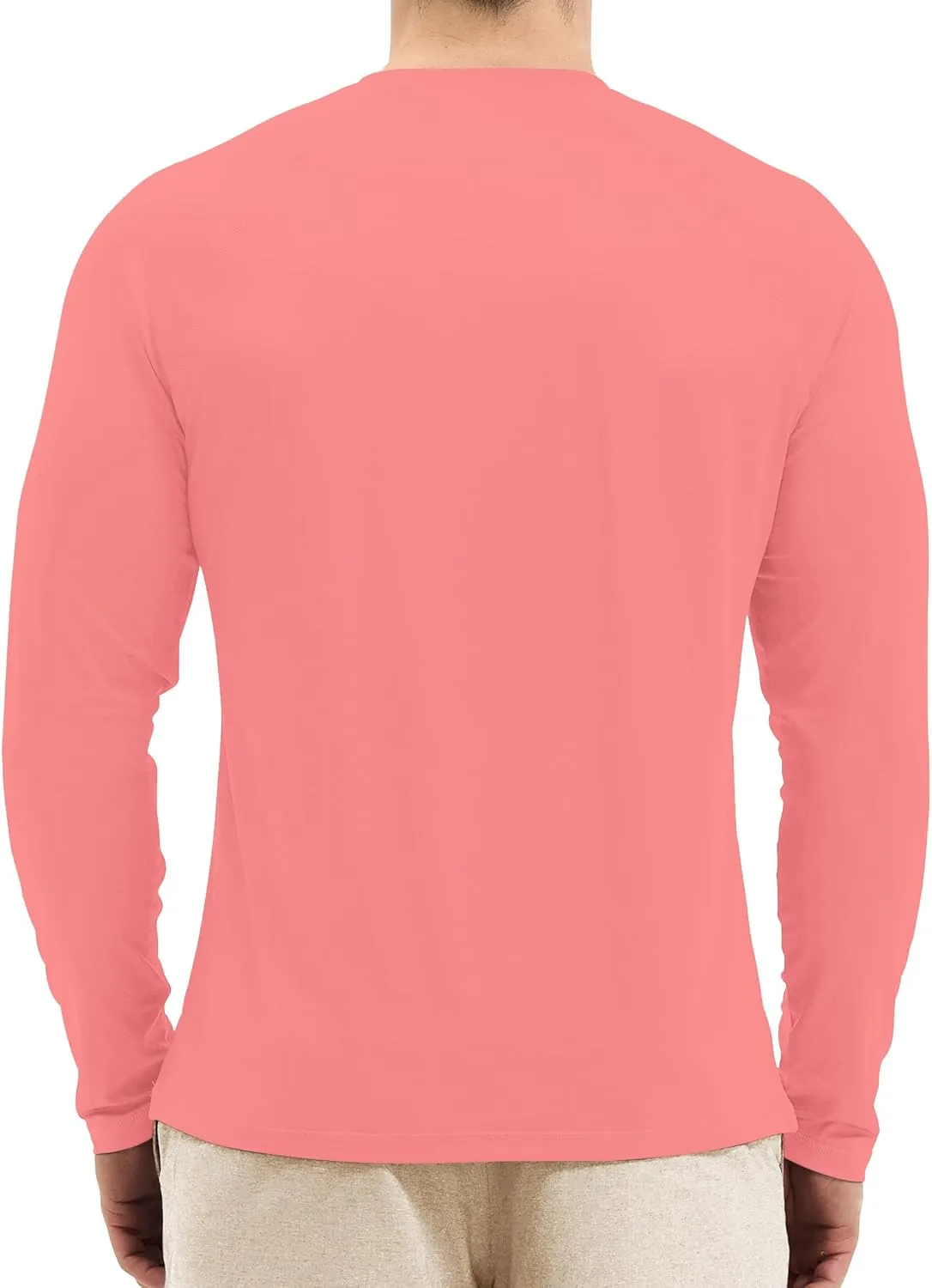 Mens UV Sun Protection Long Sleeve Shirts Rash Guard for Outdoor Fishing Hiking Swimming UPF 50 