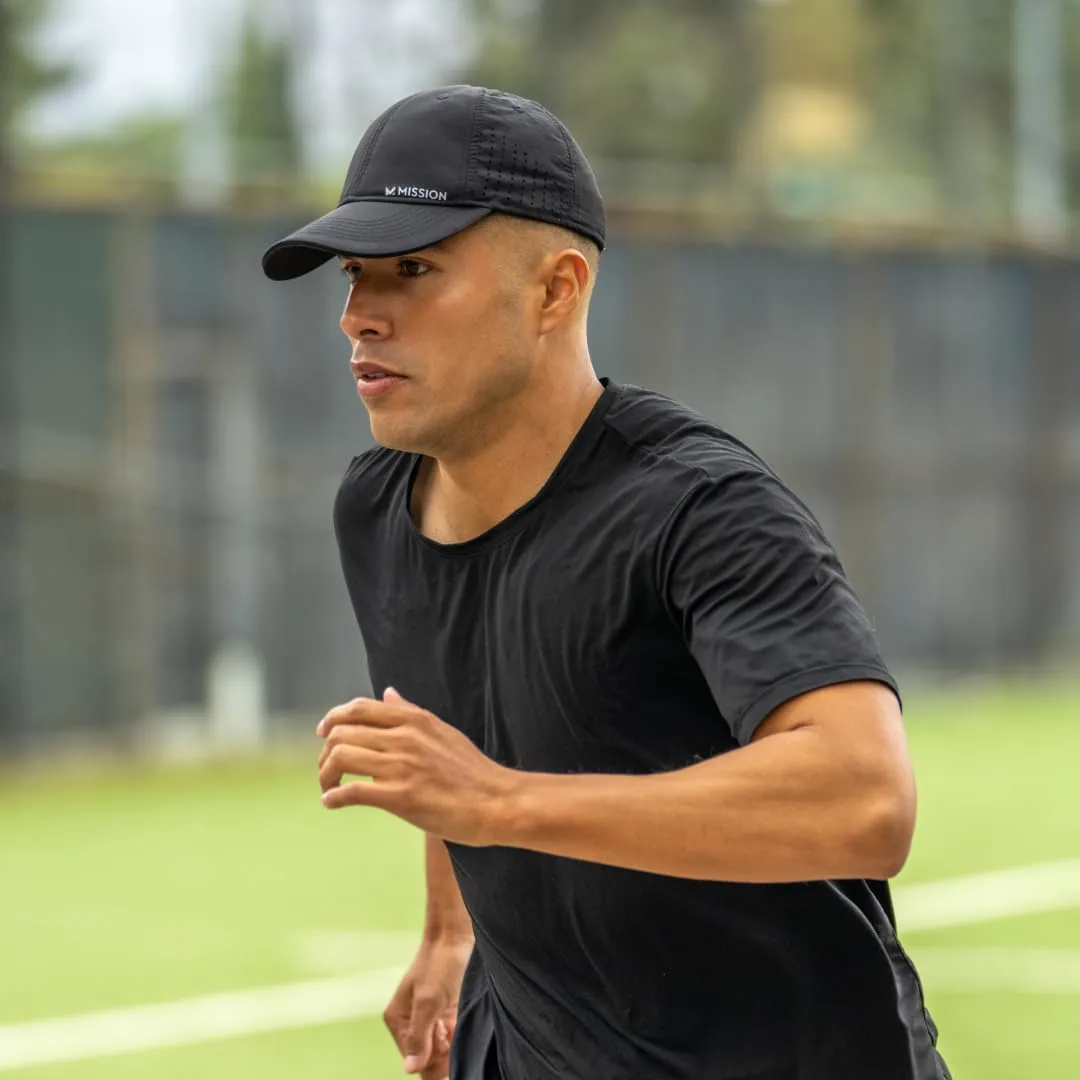 MISSION Cooling Vented Performance Hat Unisex One Size Cap for Workouts, Golf & Running, Sweat & Water Activated Technology