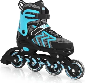 Nattork Adjustable Inline Skates for Adults and Teens, Outdoor & Indoor Blades Roller Skates for Boys, Beginners