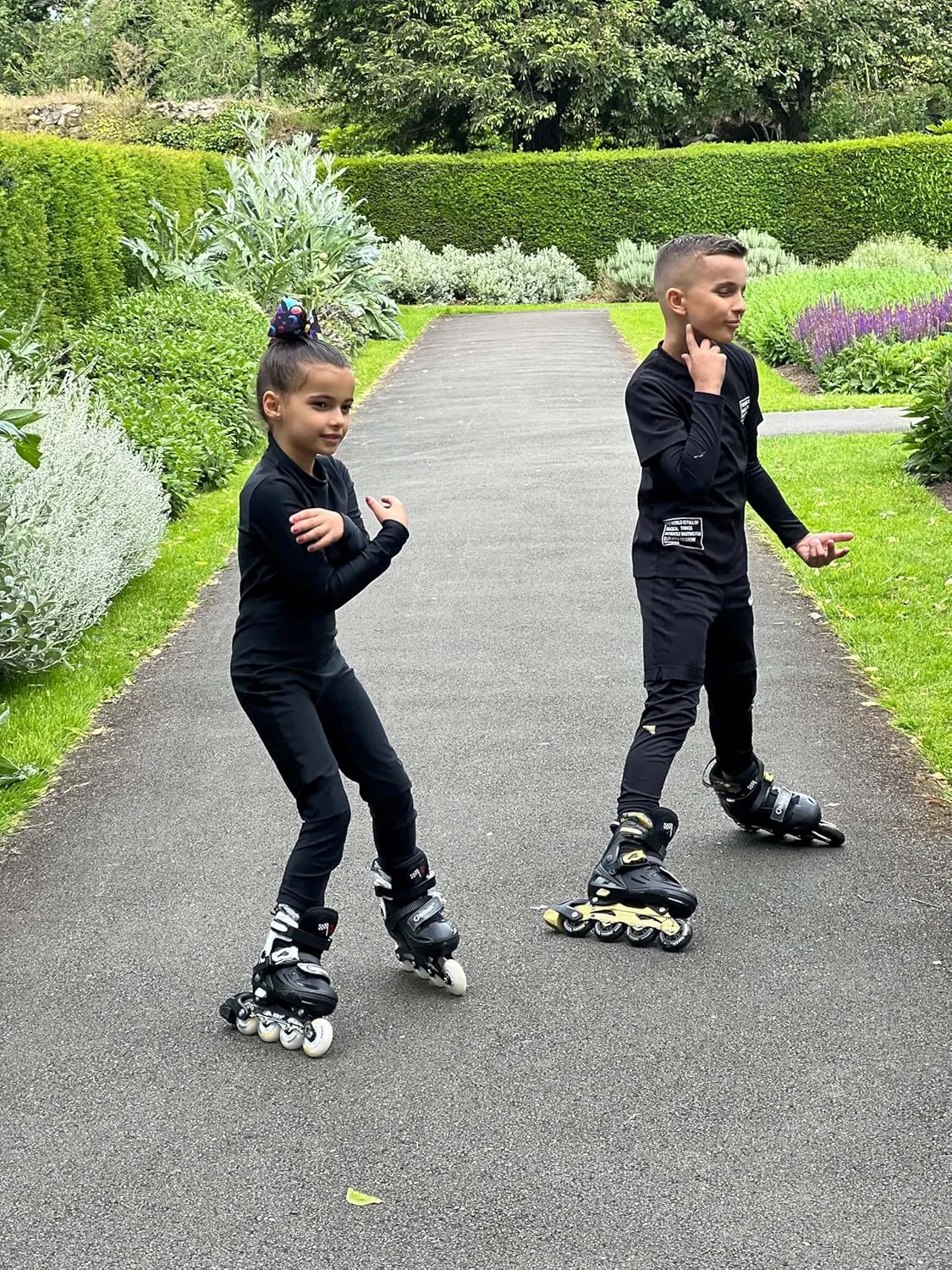 Nattork Kids Inline Skates Adjustable Light up Wheels Blades Roller for Boys Girls- TeenYouth Age 6-12 - Cool Racing Car Decorations Indoor Outdoor Birthday Gift for Son and Grandson